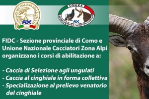 Corso abilitazione caccia selezione agli ungulati, collettiva e specializzazione cinghiale – FIDC Como