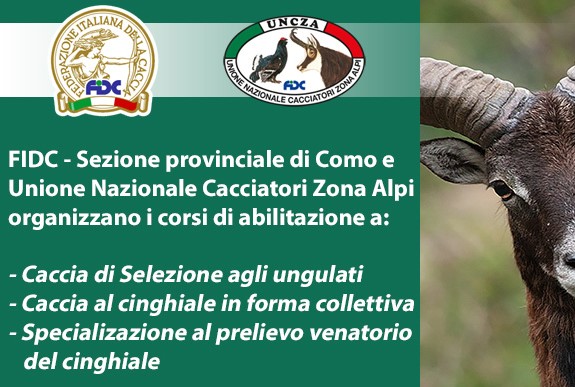 Corso abilitazione caccia selezione agli ungulati, collettiva e specializzazione cinghiale – FIDC Como