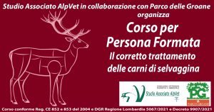 Corso per Persona Formato – Il corretto trattamento delle carni di selvaggina
