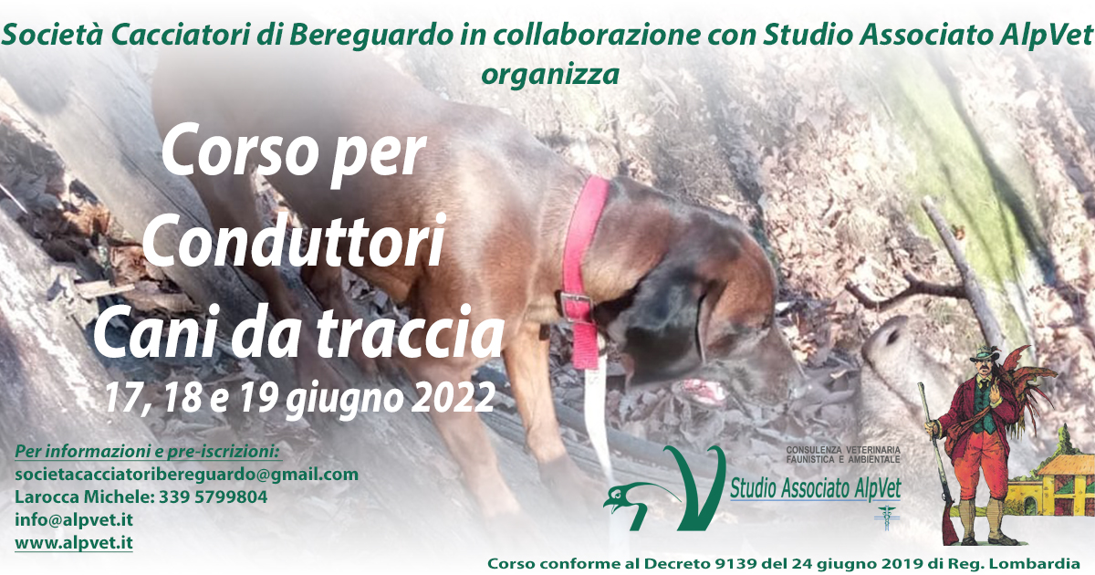 Corso per Conduttore Cane da traccia