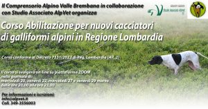 Corso per Nuovi cacciatori di Galliformi Alpini – On-Line – 20 marzo