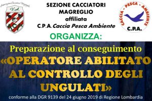 Corso per Operatore abilitato al Controllo degli Ungulati – Magreglio (CO) – 2 Luglio 2024
