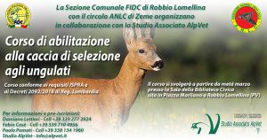 Corso abilitazione alla Caccia di Selezione agli Ungulati – 18 marzo 2024 – Robbio Lomellina (PV)