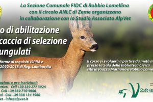 Corso abilitazione alla Caccia di Selezione agli Ungulati – 18 marzo 2024 – Robbio Lomellina (PV)